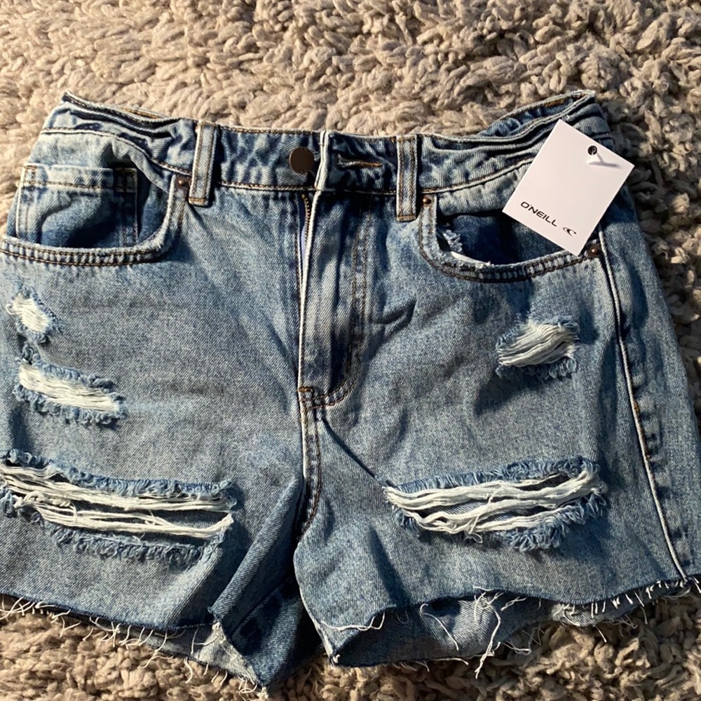 O’Neill Distressed Denim Shorts - size 28 NWT